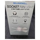Socket Fan Light 2-in-1 Light & Fan