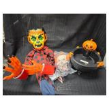 Assorted Halloween Decor (Candy Dish missing one Leg)