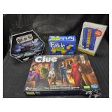 Assorted Games, Blockbuster Party Game, Farkle, Break In, Clue