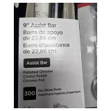 2 Delta 9" assist Bar   1 toilet paper holder