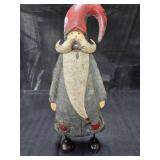 Set of 4 Various Size Painted Santa