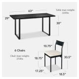 6 Chairs, Metal Frame