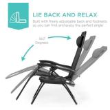 Adjustable Zero Gravity Patio Chair Recliner w/ Cup Holders (ONE CHAIR ONLY) Black