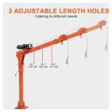 Garvee 1100 lb Electric Pickup Truck Crane with Electric Winch 3500 lb 12V, Folding Truck-Mounted Crane, Painted Steel Pickup Truck Jib Cranes Hoist 360° Swivel for Lifting Goods in Construction Fact