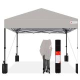 One-Person Setup Instant Pop Up Canopy w/ Case, 4 Weight Bags - 10x10ft (Pink)
