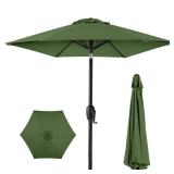 Outdoor Market Patio Umbrella w/ Push Button Tilt, Crank Lift - 7.5ft (Fern)