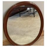 LL- Round Wood-Framed Mirror