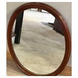 LL- Round Wood-Framed Mirror