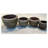 LLP - Dragon-Pattern Stoneware Planters