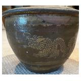 LLP - Dragon-Pattern Stoneware Planters