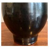 DR - Prinknash Abbey Pottery Pitcher & Small Vintage Black on Black Pottery Dish - Black Glaze