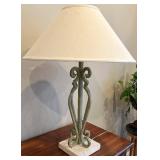 DR - Wrought Iron Table Lamp With Marble Base