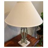 DR - Wrought Iron Table Lamp With Marble Base