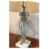 DR - Wrought Iron Table Lamp With Marble Base