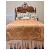 LBR - Antique Victorian Carved Four-Poster Bed