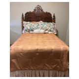 LBR - Antique Victorian Carved Four-Poster Bed