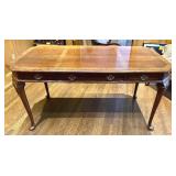 O - Pennsylvania House Desk - Vintage 3-Drawer Writing Table With Inlaid Top