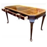O - Pennsylvania House Desk - Vintage 3-Drawer Writing Table With Inlaid Top