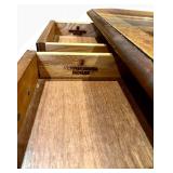 O - Pennsylvania House Desk - Vintage 3-Drawer Writing Table With Inlaid Top