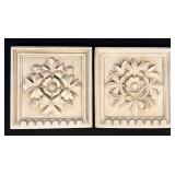 LL - 1985HPT Vintage Style Plaster Wall Panels - Floral Relief Duo