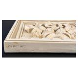 LL - 1985HPT Vintage Style Plaster Wall Panels - Floral Relief Duo