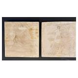 LL - 1985HPT Vintage Style Plaster Wall Panels - Floral Relief Duo