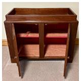 LBR - Antique Wooden Dry Sink Cabinet - Dark Brown, 2 Doors