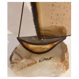 LL - Vintage Demott Sailboat Sculpture - Brass & Copper