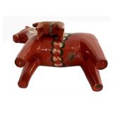 LL - Nils Astrid Dala Horse Pair - Hand-Painted Red Swedish Folk Art