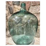 LL - Large Vintage 23" h Green Glass Vase / Bottle