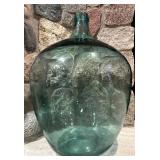 LL - Large Vintage 23" h Green Glass Vase / Bottle