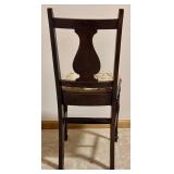 LL - Vintage Hitchcock-Style Side Chair with Needlepoint Upholstery