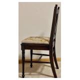 LL - Vintage Hitchcock-Style Side Chair with Needlepoint Upholstery