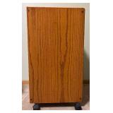 Wooden Rolling Shelf Cabinet