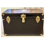 LL - Vintage Trunk Chest with Brass Hardware & Key