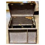 LL - Vintage Trunk Chest with Brass Hardware & Key