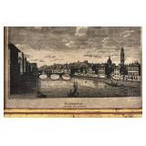 LL - Florence Cityscape Print in Gilt Frame - 14x16x3 in