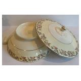 DR - Vintage Noritake Floral Dinnerware Set - 3 Platters, Covered Dish, Gravy Boat, Sugar & Cream, Casserole