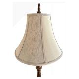 LR - Table Lamps - 34-Inch Gold-Tone Ornate Pair