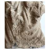 John Laughlin Abstract Stone Face Sculpture - Cement, 1969