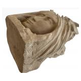 John Laughlin Abstract Stone Face Sculpture - Cement, 1969