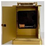 O - Smith Metal Arts Radius One Brass Floral Vase and Vintage London Clock Company Brass Clock