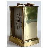 O - Smith Metal Arts Radius One Brass Floral Vase and Vintage London Clock Company Brass Clock