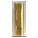 O - Smith Metal Arts Radius One Brass Floral Vase and Vintage London Clock Company Brass Clock