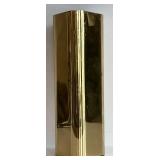 O - Smith Metal Arts Radius One Brass Floral Vase and Vintage London Clock Company Brass Clock