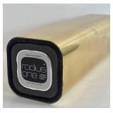 O - Smith Metal Arts Radius One Brass Floral Vase and Vintage London Clock Company Brass Clock