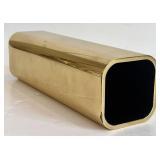 O - Smith Metal Arts Radius One Brass Floral Vase and Vintage London Clock Company Brass Clock