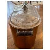 LR - Antique Copper Wash Tub / Boiler with Lid