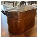 LR - Antique Copper Wash Tub / Boiler with Lid