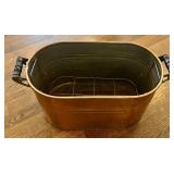 LR - Antique Copper Wash Tub / Boiler with Lid